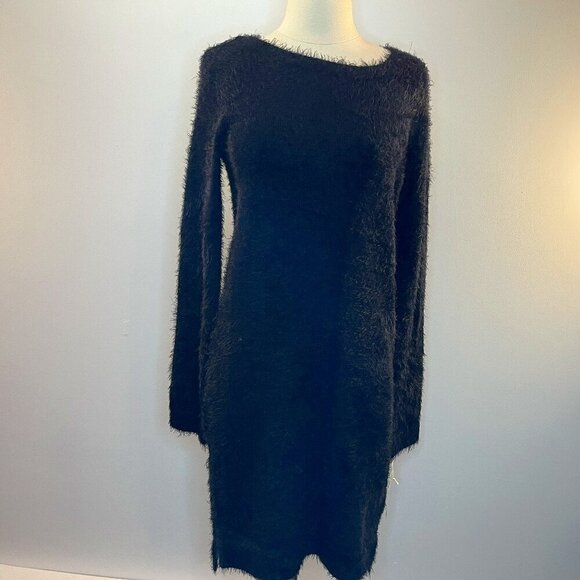 IF IT WERE ME Women's Soft Knit Black Sweater Dress - Size Medium - NWT - Picture 1 of 5